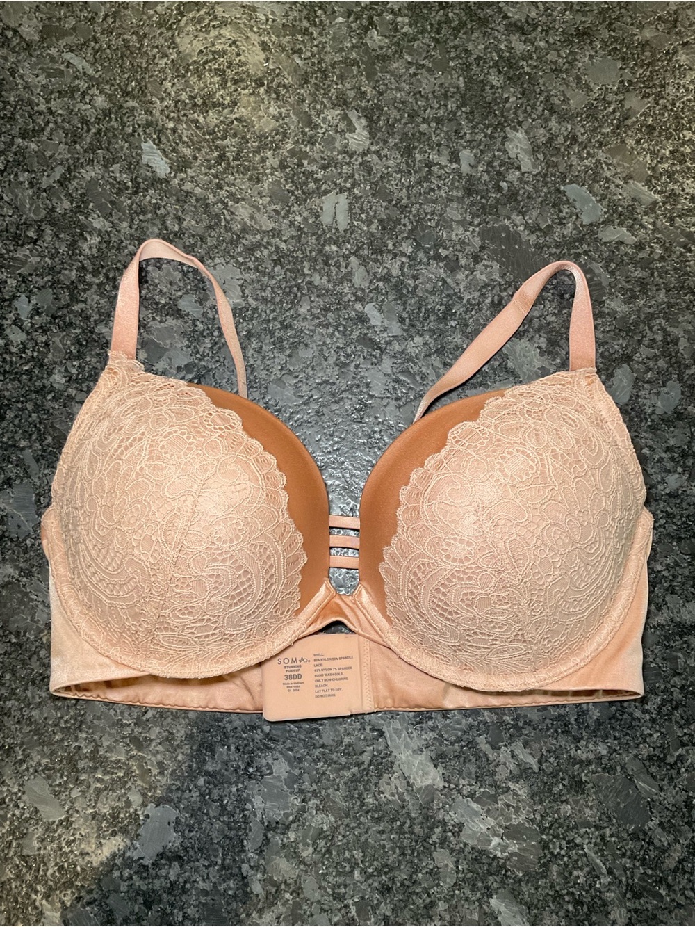 Soma Lace Stunning Push-Up Bra in Beige